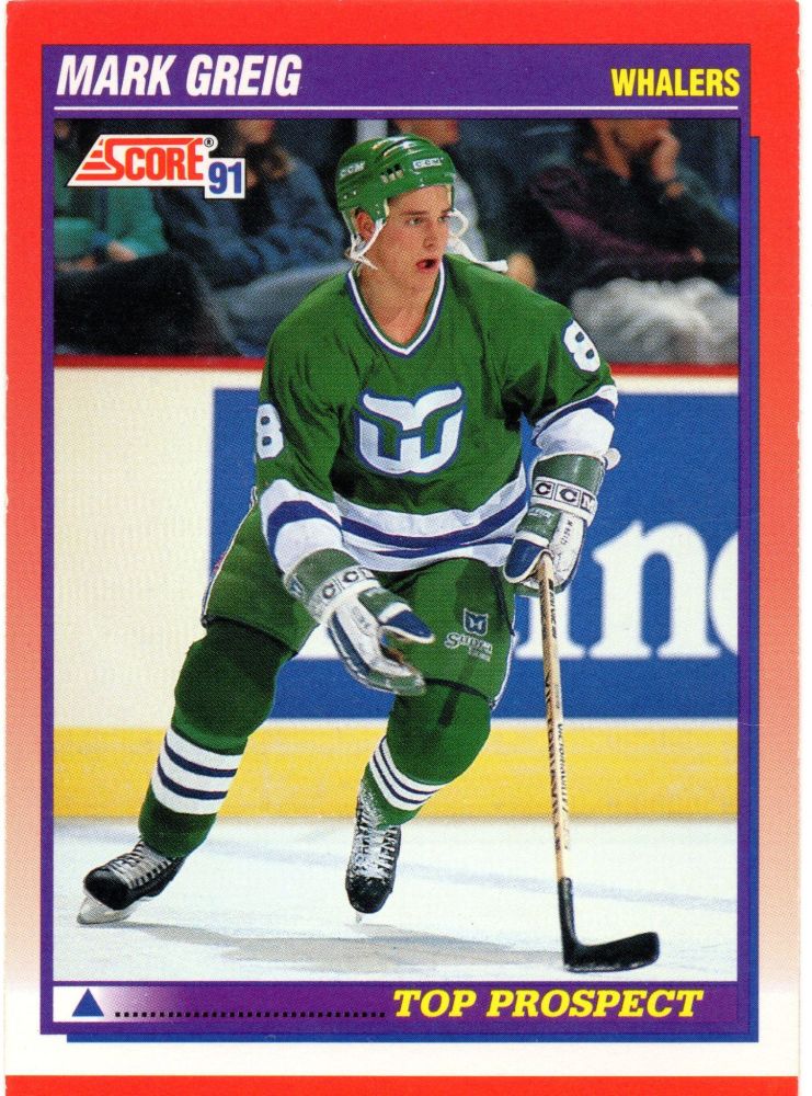 1991-92 Score Hockey MARK GREIG Top Prospect Rookie #273