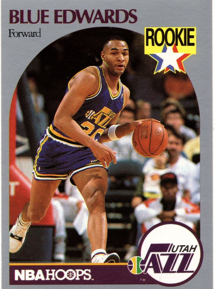 1990-91 NBA Hoops BLUE EDWARDS Rookie Base Card #288