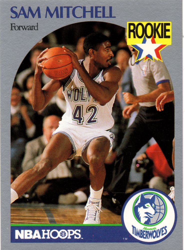 1990-91 NBA Hoops SAM MITCHELL Rookie Base Card #188