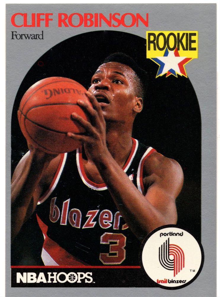 1990-91 NBA Hoops CLIFF ROBINSON Rookie Base Card #250