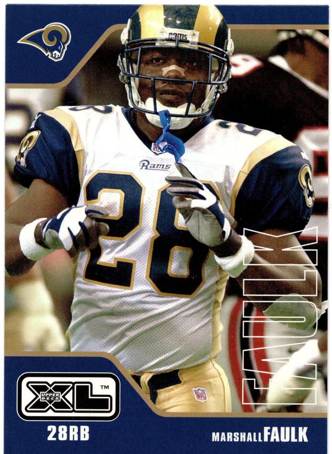 2002 Upper Deck XL MARSHALL FAULK Base Card #440