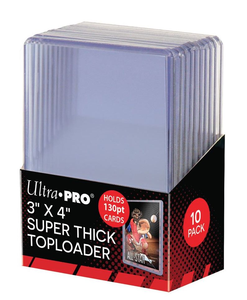 Ultra Pro 3" X 4" Super Thick 130PT Toploader 10ct