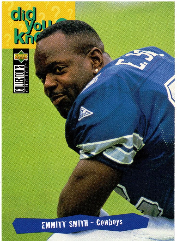 1995 Upper Deck Collector's Choice EMMITT SMITH Did You Know? #50