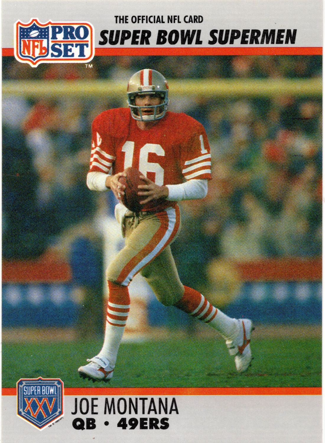 1990 NFL Pro Set JOE MONTANA Superbowl Supermen #33