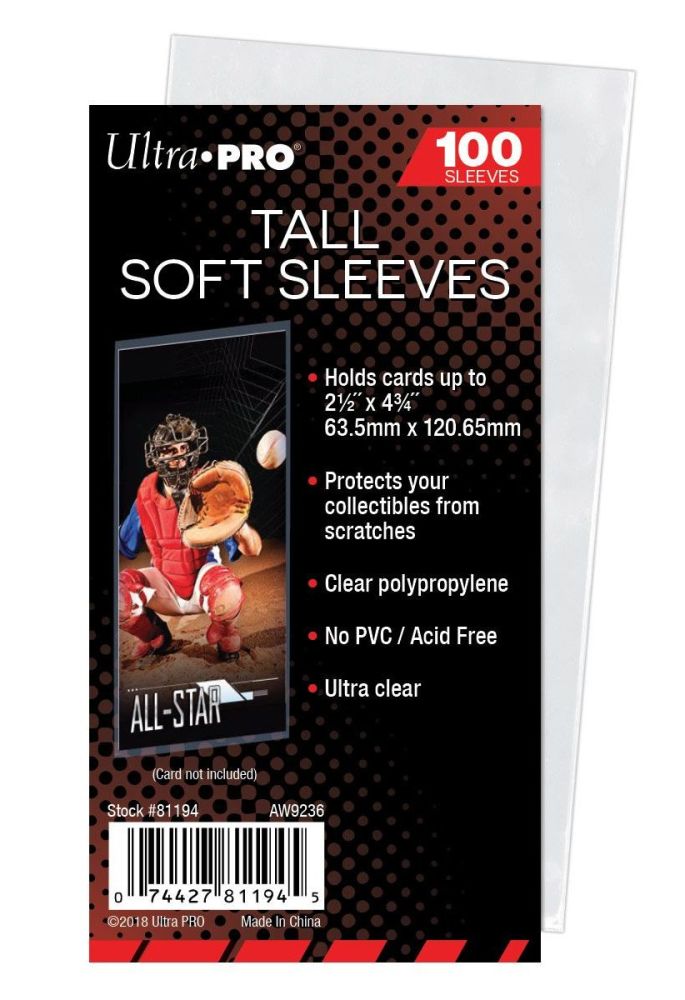 Ultra Pro Tall Card Soft Sleeves (100 ct.)
