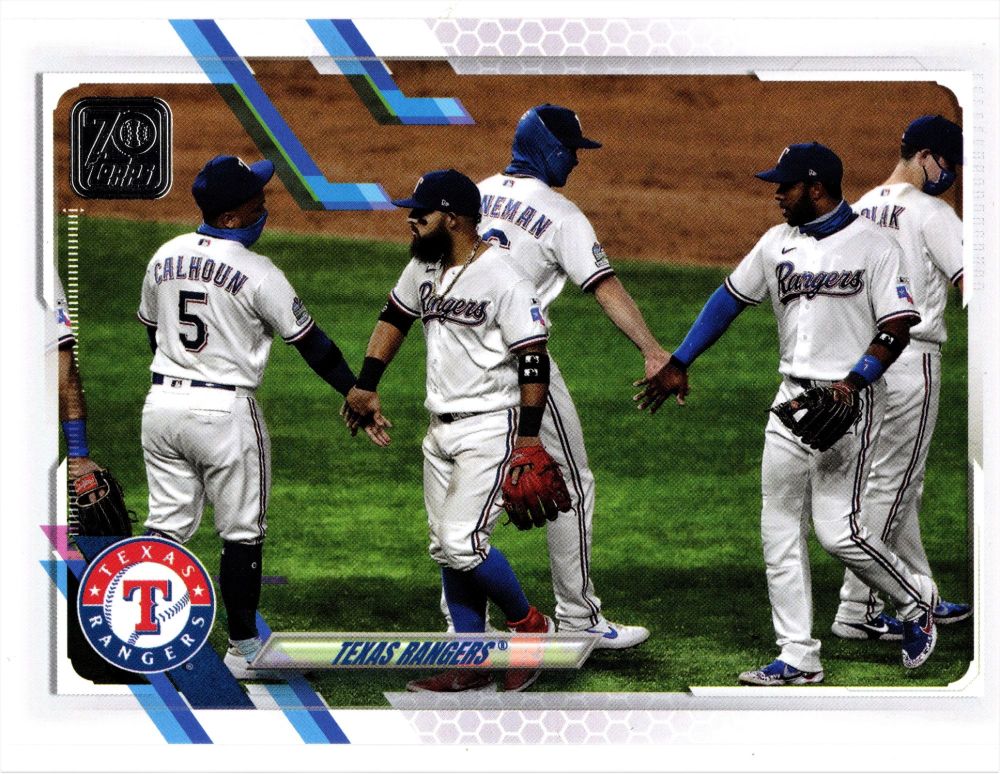 2021 Topps Baseball Series One TEXAS RANGERS Team Card #283