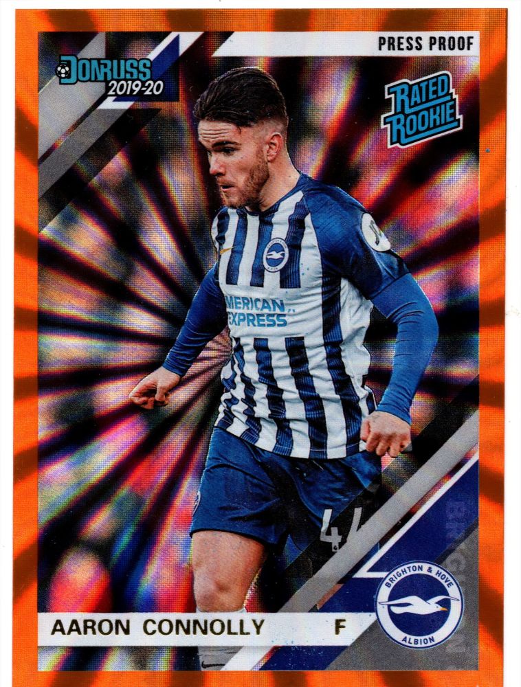 2019-20 Panini Chronicles Soccer AARON CONNOLLY Rated Rookie Orange Burst #