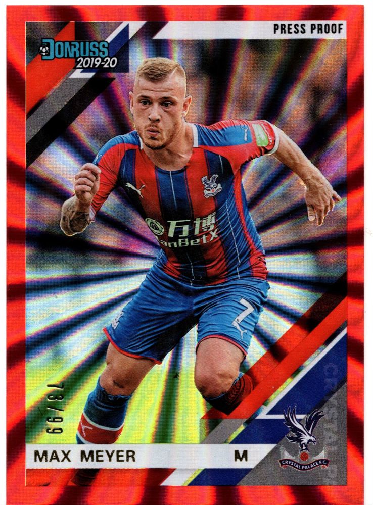 2019-20 Panini Chronicles Soccer MAX MEYER Red Burst Holo /99 #65