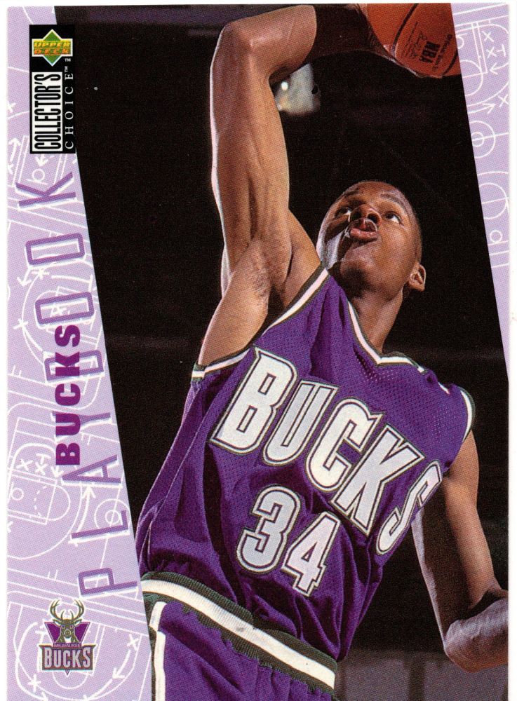 1996 Upper Deck Collector's Choice MILWAUKEE BUCKS Playbook (RAY ALLEN Rookie) #381