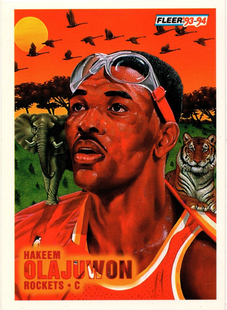 1993-94 Fleer Basketball HAKEEM OLAJUWON Illustrations 'The Dream' #235