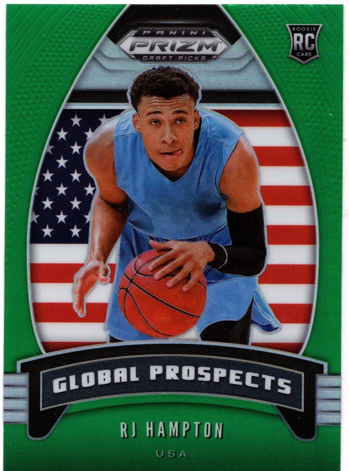 2020-21 Panini Prizm Draft Picks RJ HAMPTON Rookie Global Prospects Green P