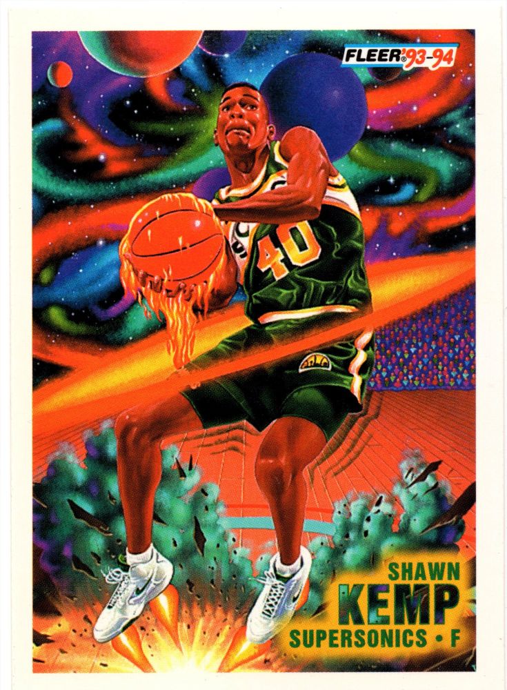 1993-94 Fleer Basketball SHAWN KEMP Illustrations "Sonic Youth" #233
