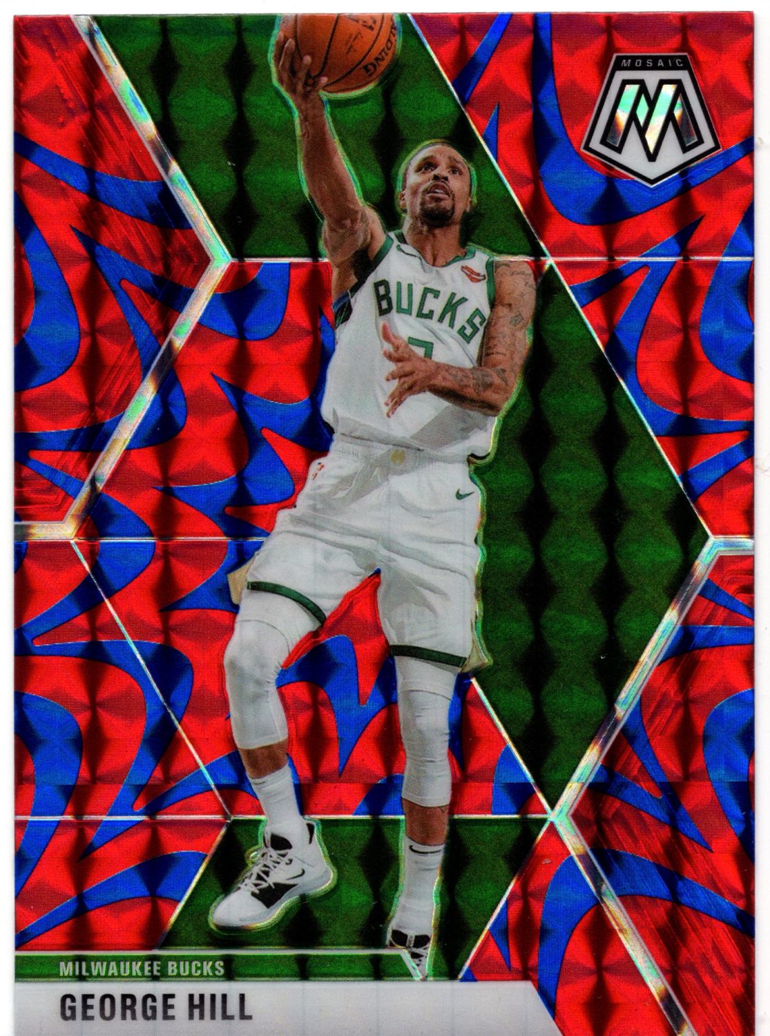 2019-20 Panini Mosaic GEORGE HILL Blue Reactive Prizm #125