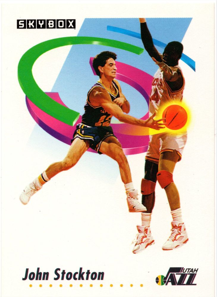 1991-92 NBA Skybox JOHN STOCKTON Base Card #285
