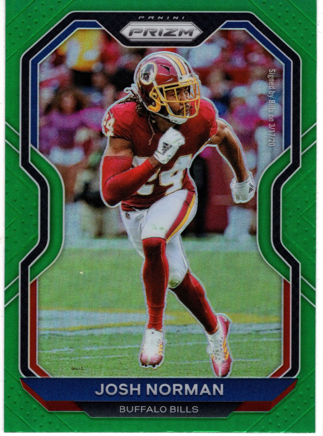 2020 Panini Prizm JOSH NORMAN Green Prizm #8