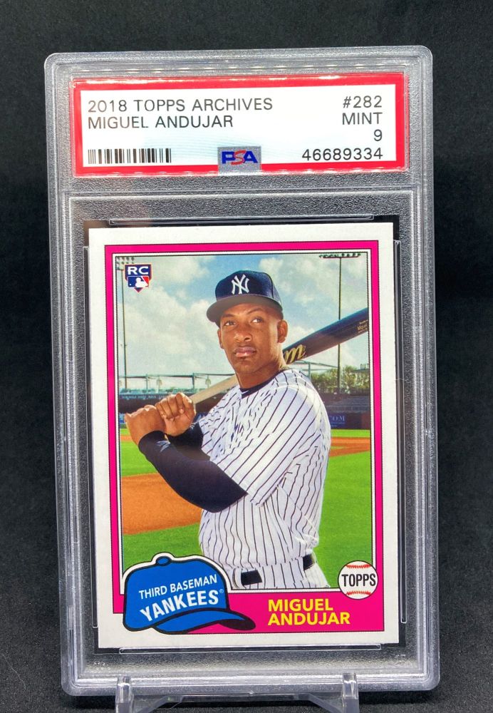 2018 Topps Archives MIGUEL ANDUJAR Rookie Base Card #282 (PSA 9)