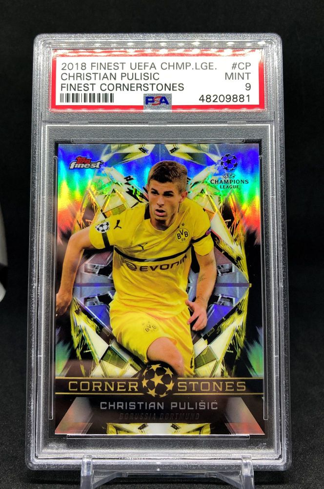 2018-19 Topps Finest Champions League CHRISTIAN PULISIC Finest Cornerstones #CP (PSA 9)