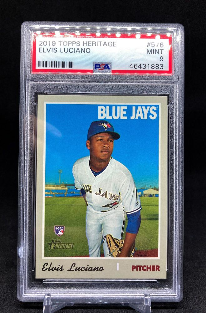 2019 Topps Heritage ELVIS LUCIANO Rookie Base Card #576 (PSA 9)