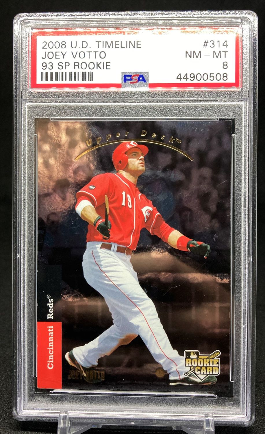 2008 Upper Deck Timelines JOEY VOTTO '93 SP Rookie #314 (PSA 8)