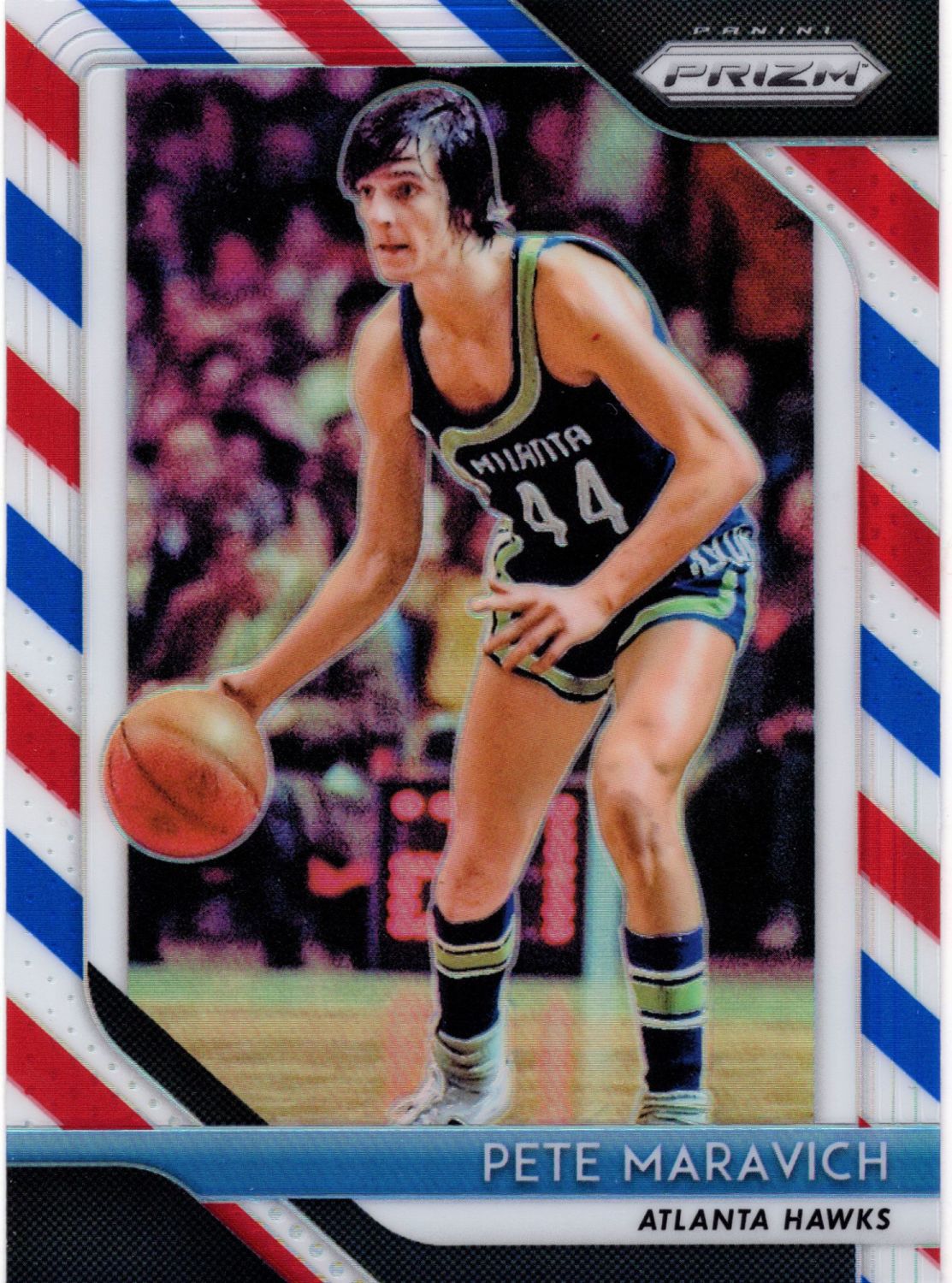 2018-19 Panini Prizm PETE MARAVICH Red/White/Blue Prizm #255