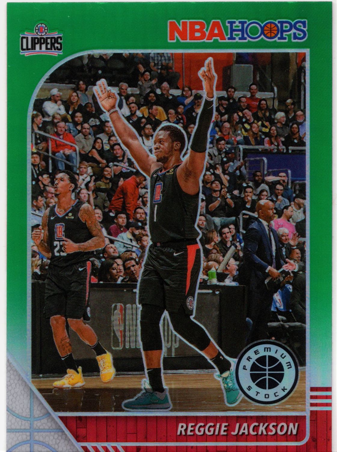 2019-20 Panini Hoops Premium Stock REGGIE JACKSON Green Prizm #57