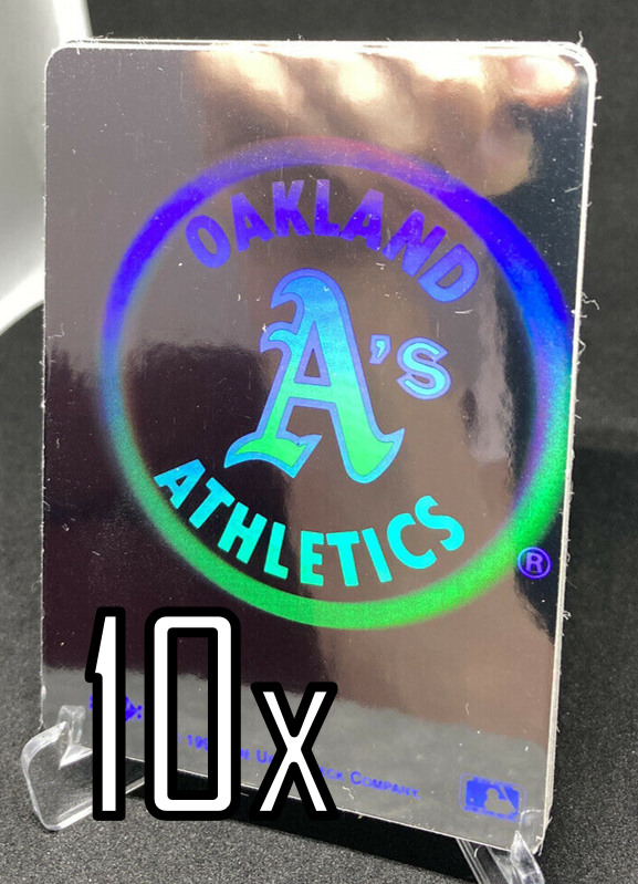 10x 1991 Upper Deck Holographic Baseball Oakland Athletics 3D Stickers