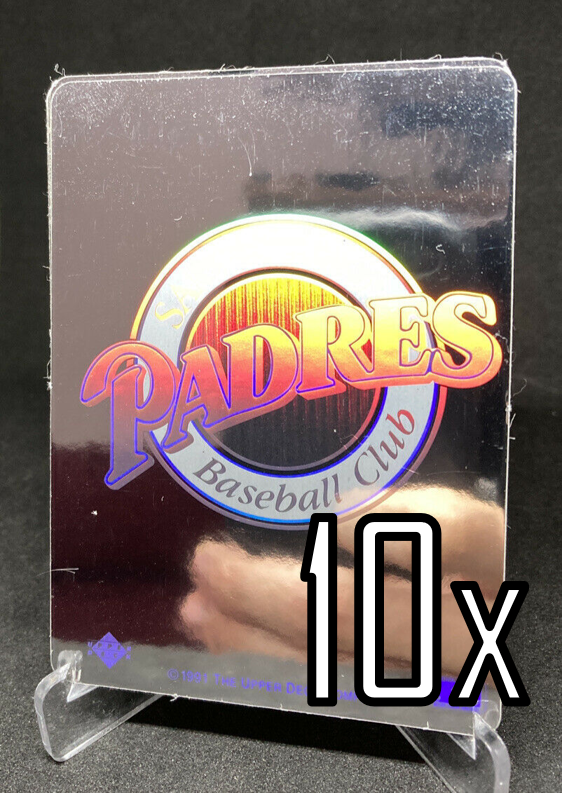 10x 1991 Upper Deck Holographic Baseball San Diego Padres 3D Stickers
