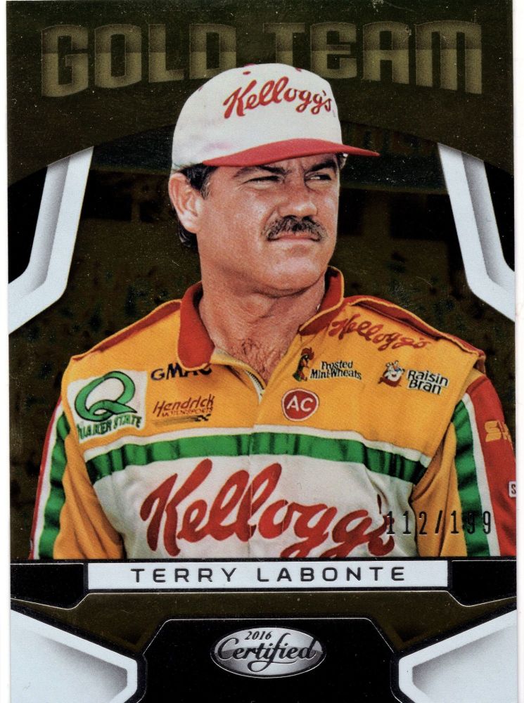 2016 Panini Certified Racing TERRY LABONTE Gold Team /199 #GT5