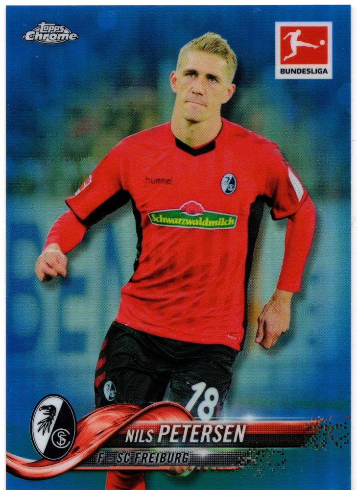 2019 Topps Chrome Bundesliga NILS PETERSON Blue Refractor /199 #27