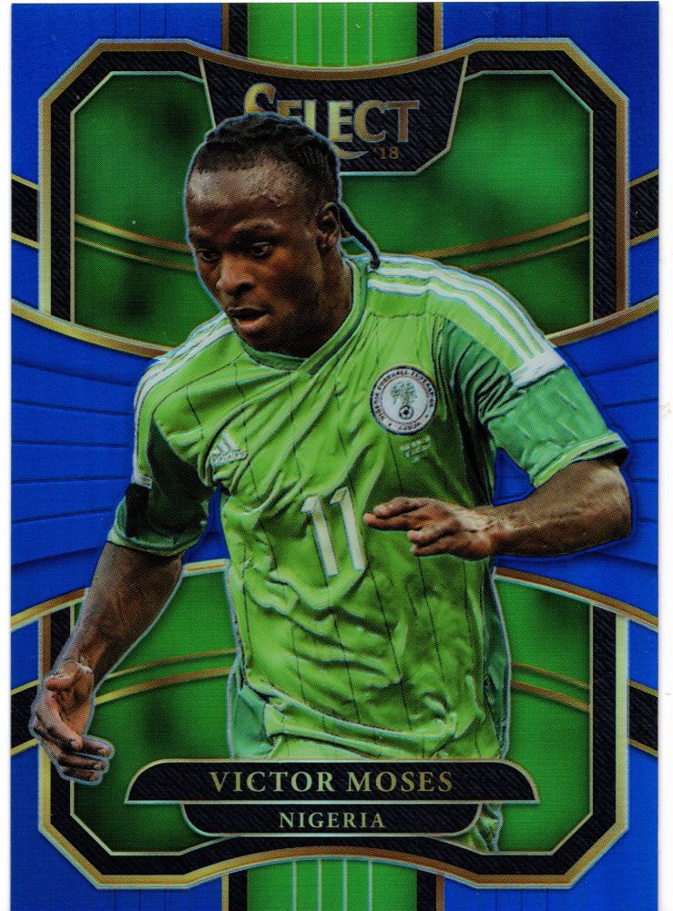 2017-18 Panini Select Soccer VICTOR MOSES Blue Prizm /299 #41