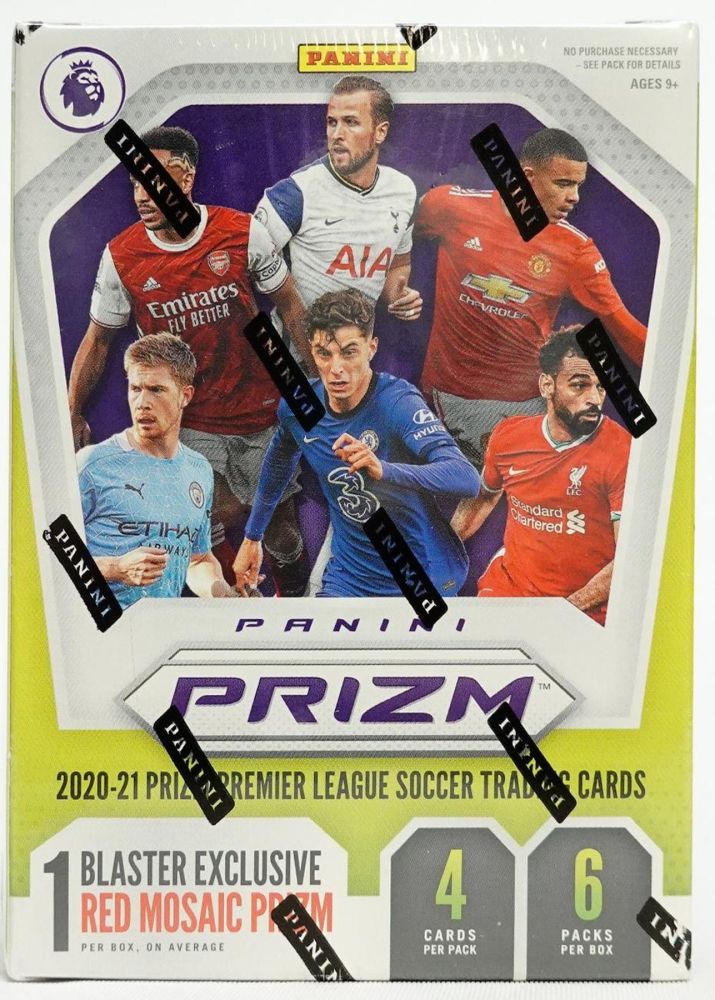 2020/21 Panini Prizm Premier League Soccer 6-Pack Blaster Box (Red Mosaic Prizms)