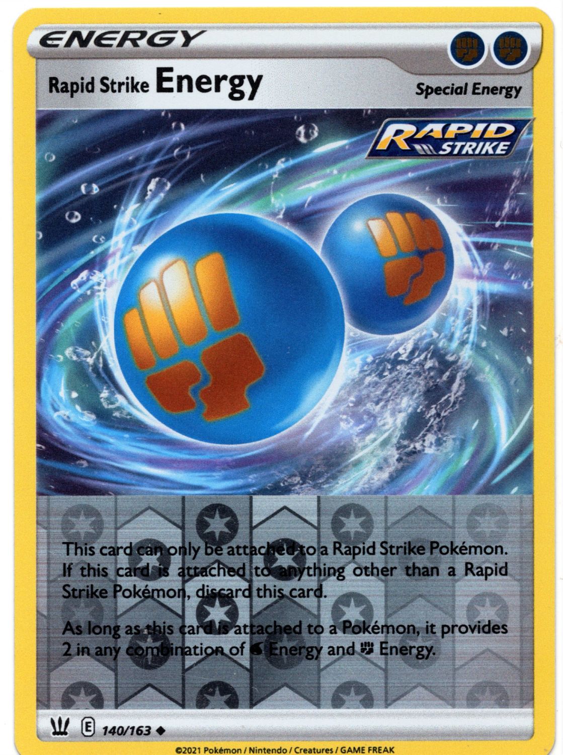 Pokemon Sword & Shield Battle Styles RAPID STRIKE ENERGY Reverse Holo Foil 