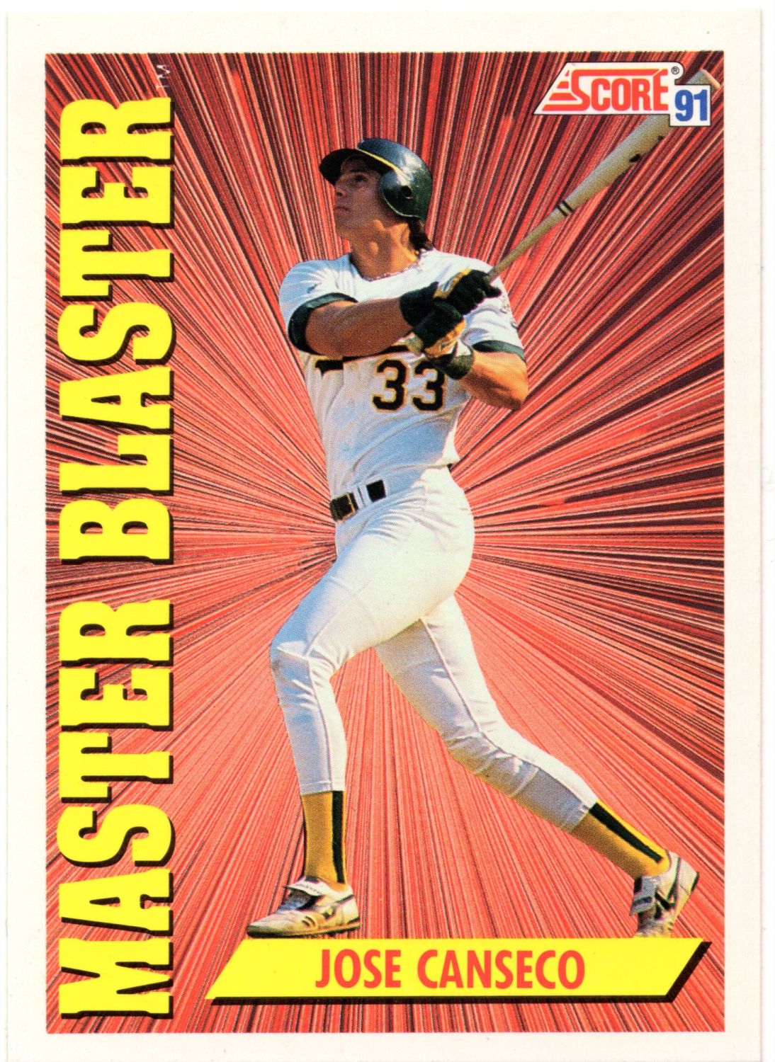 1991 Score JOSE CANSECO Master Blaster Insert #690