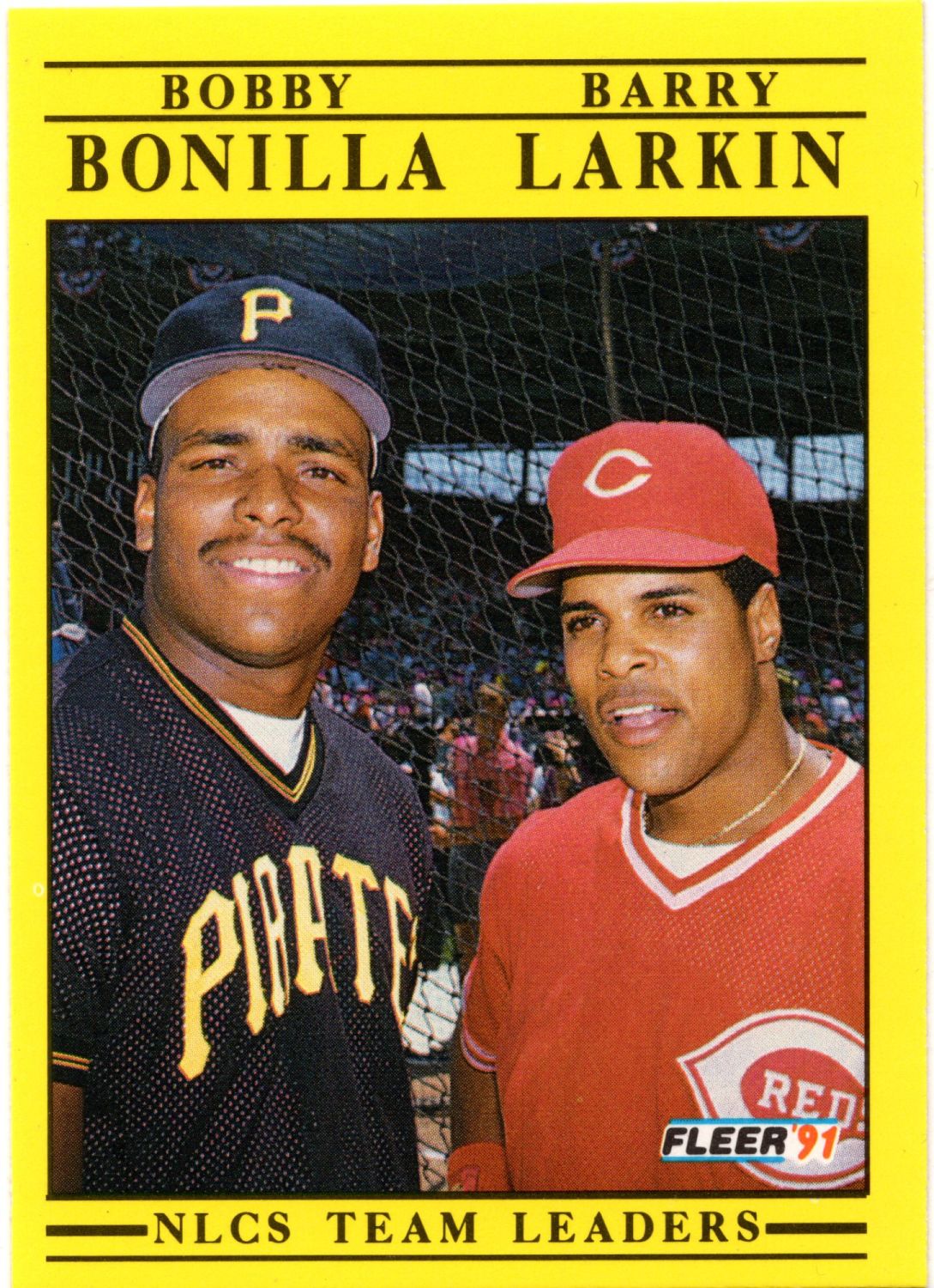 1991 Fleer BOBBY BONILLA / BARRY LARKIN Team Leaders NLCS #711