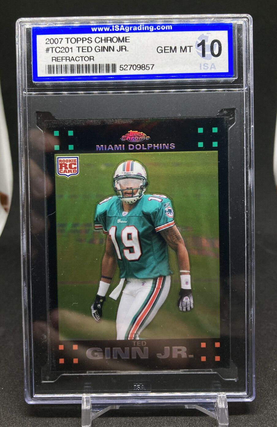 2007 Topps Chrome TED GINN  JR Rookie Refractor #TC201 (ISA 10)