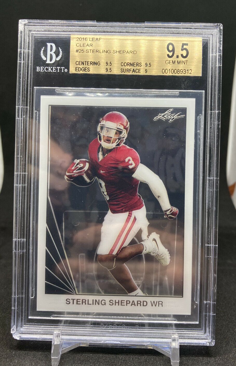 2016 Leaf Clear Sterling Shepard Rookie #25 (BGS 9.5) *BGS CASE CHIPPED COR