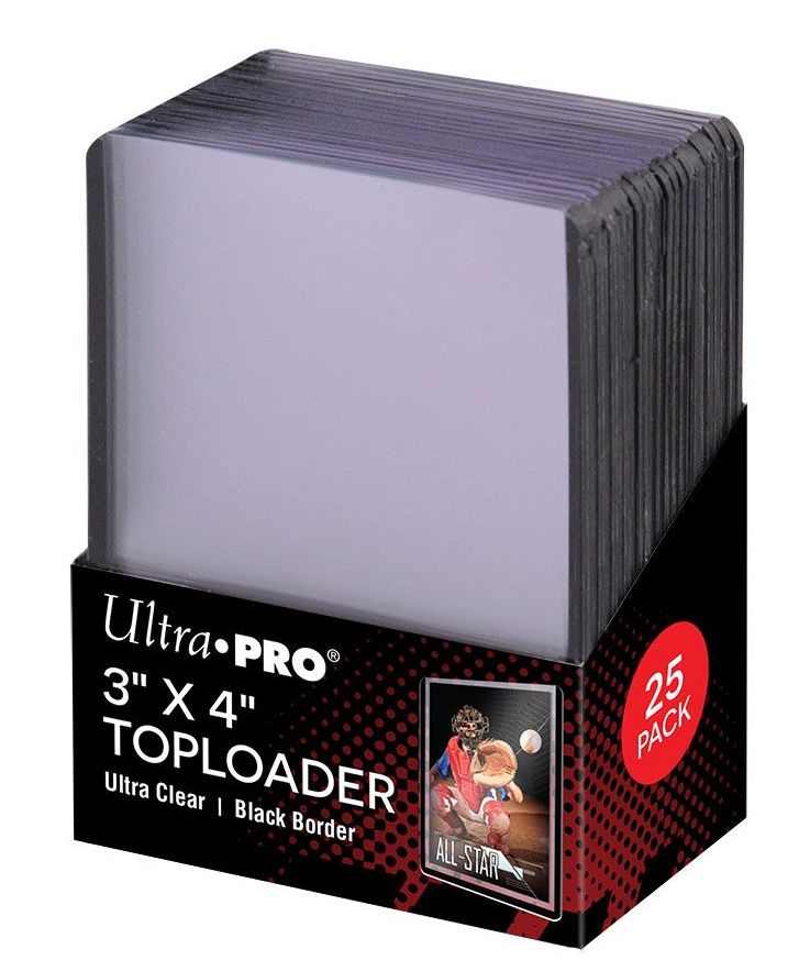 Ultra Pro 3" X 4" Black Border Standard Toploader 25ct