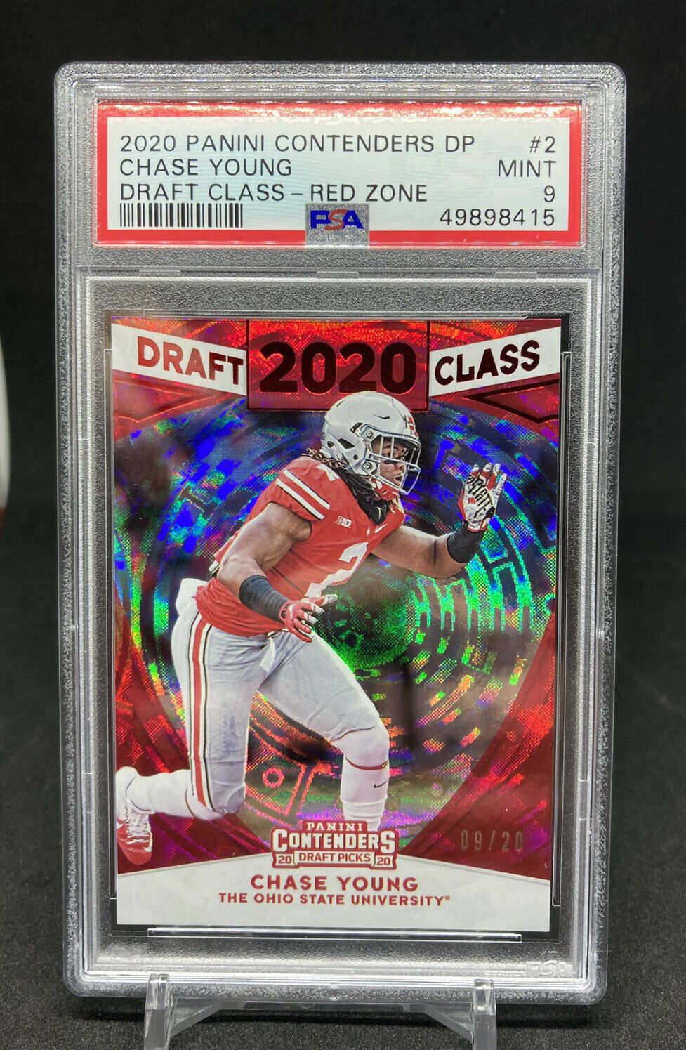 2020 Panini Contenders Draft Picks CHASE YOUNG Rookie Draft Class Red Zone 