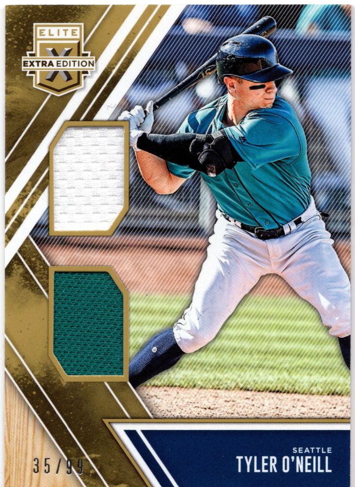 2017 Panini Elite Extra Baseball TYLER O'NEILL Dual Patch Gold /99 #DM-TO