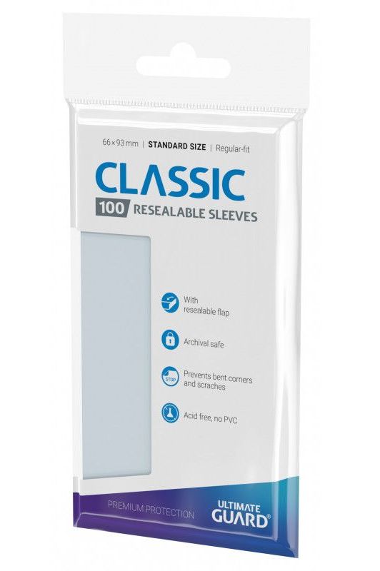 Ultimate Guard Resealable Standard Size Classic Sleeves 100 Pack