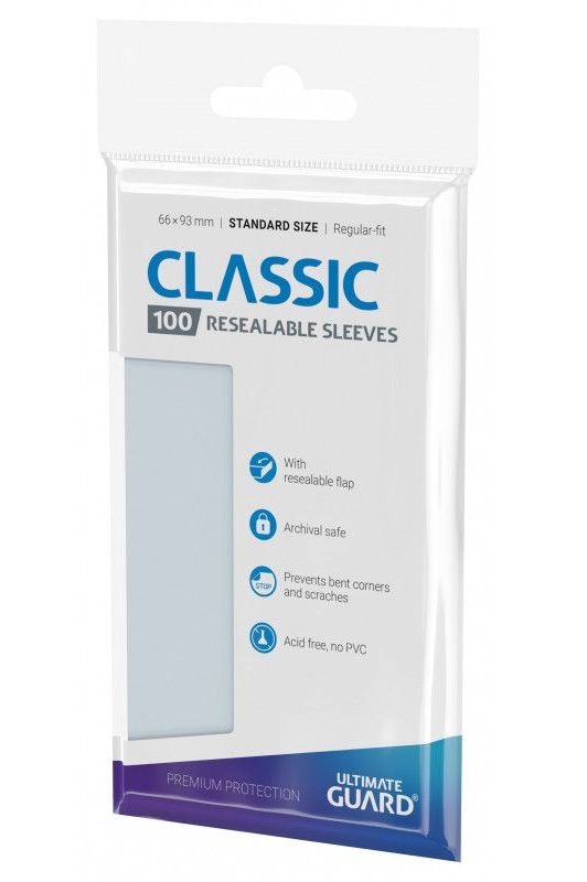 Ultimate Guard Resealable Standard Size Classic Sleeves 100 Pack 