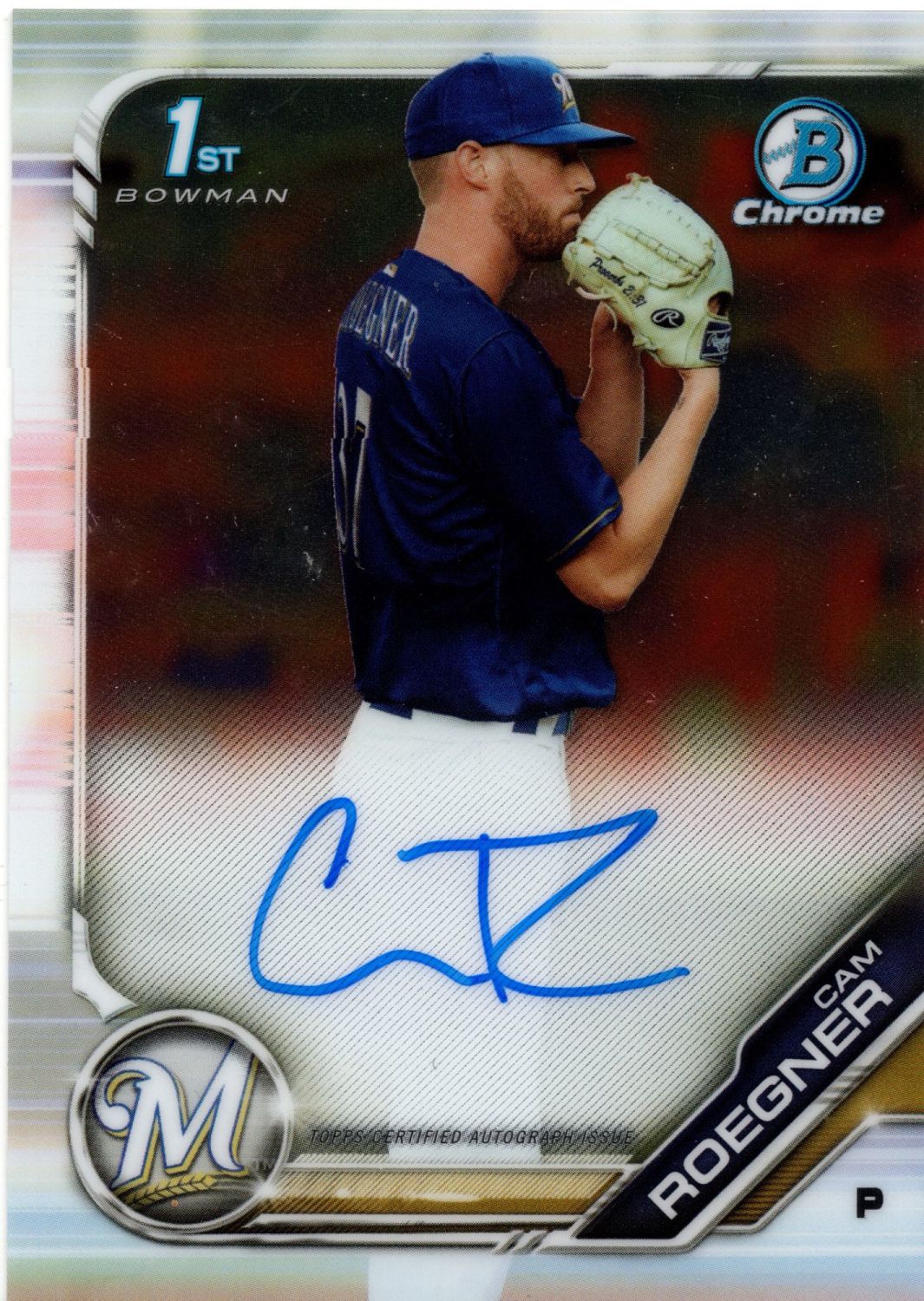 2019 Topps Bowman Chrome CAM ROEGNER Rookie Bowman 1st Autograph #CPA-CR