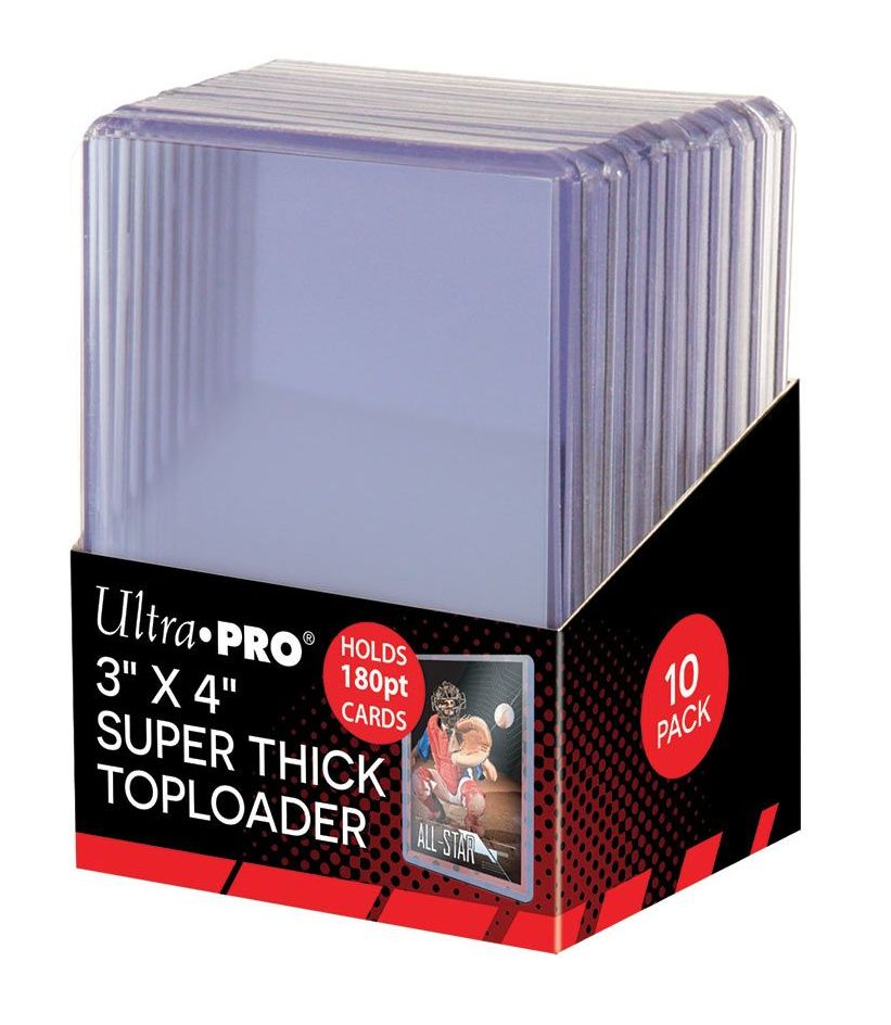 Ultra Pro 3" X 4" Super Thick 180PT Toploader 10ct