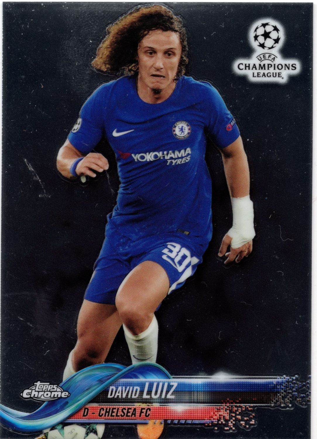 2018 Topps Champions League Chrome DAVID LUIZ Base Card #70