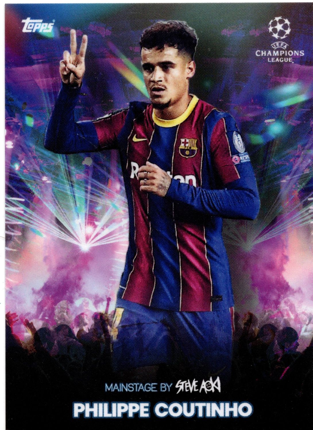 2021 Topps Steve Aoki Football Festival PHILIPPE COUTINHO Mainstage