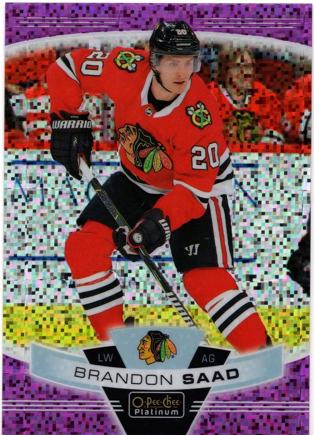 2020-21 O-Pee-Chee Platinum BRANDON SAAD Violet Pixels Refractor /399 #33