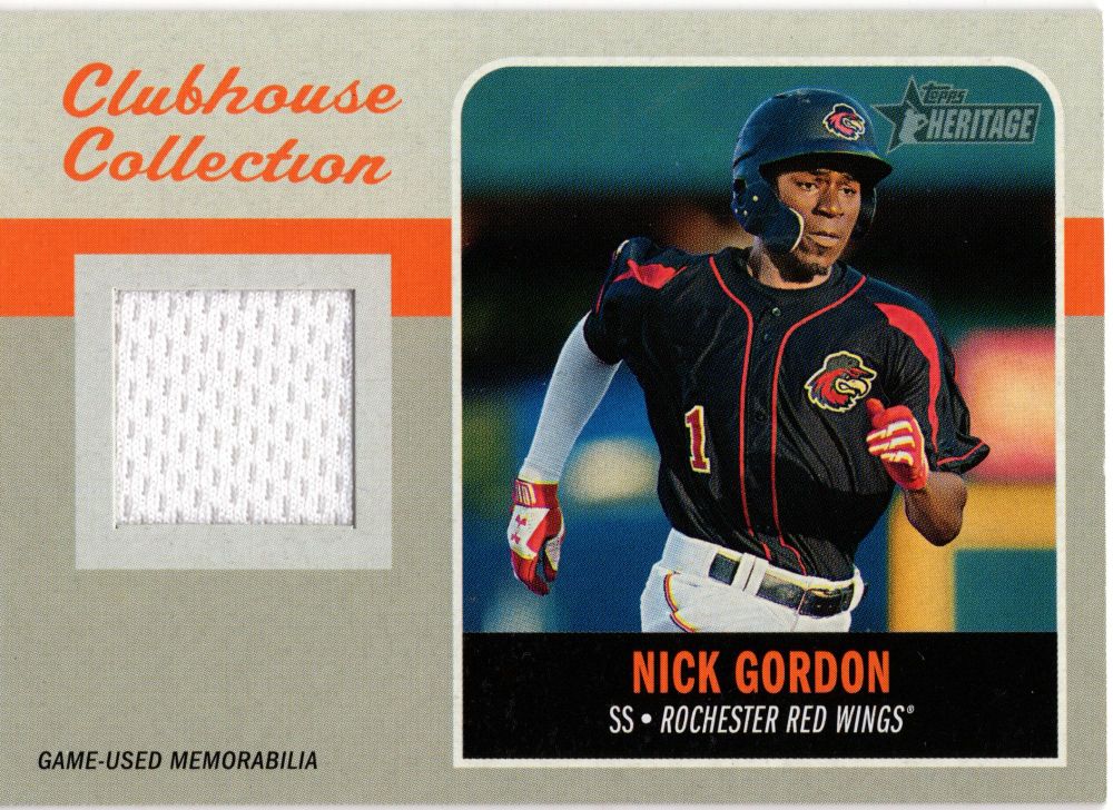 2019 Topps Heritage Minor League NICK GORDON Clubhouse Collection Patch #CC