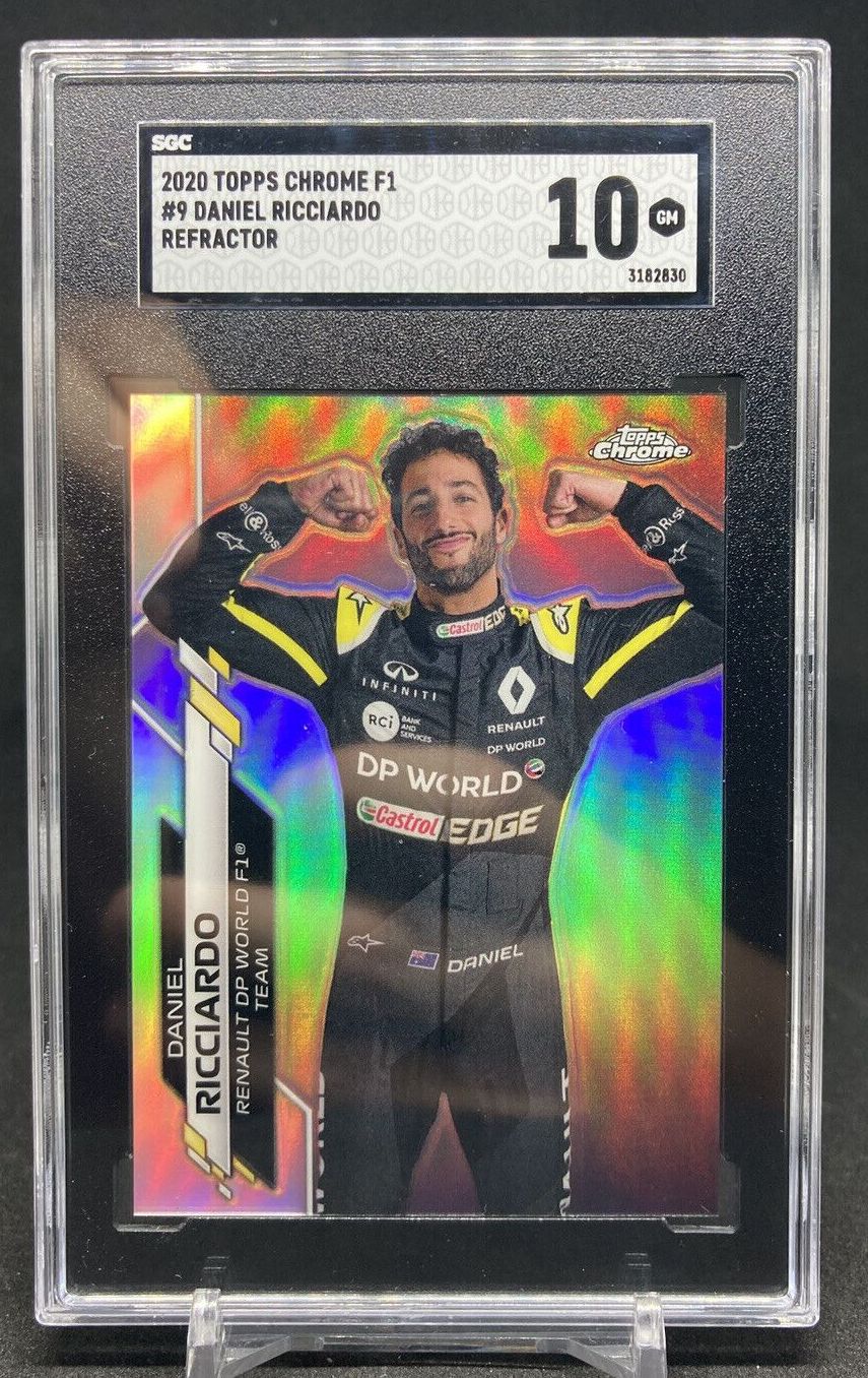 2020 Topps Chrome Formula 1 DANIEL RICCIARDO Refractor #9 (SGC 10)