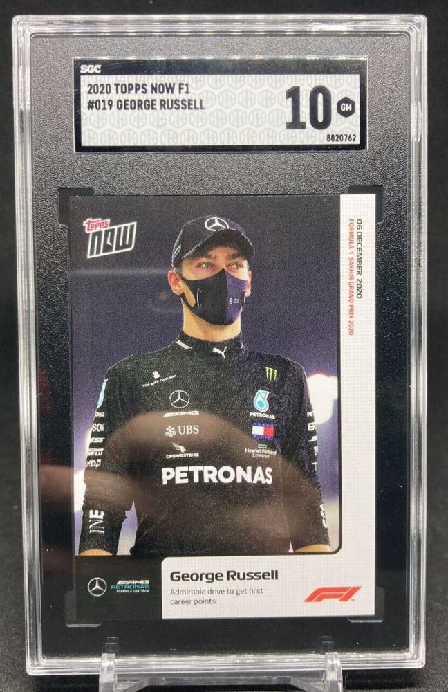 2020 Topps Now Formula 1 GEORGE RUSSELL First Career Points #019 (SGC 10)