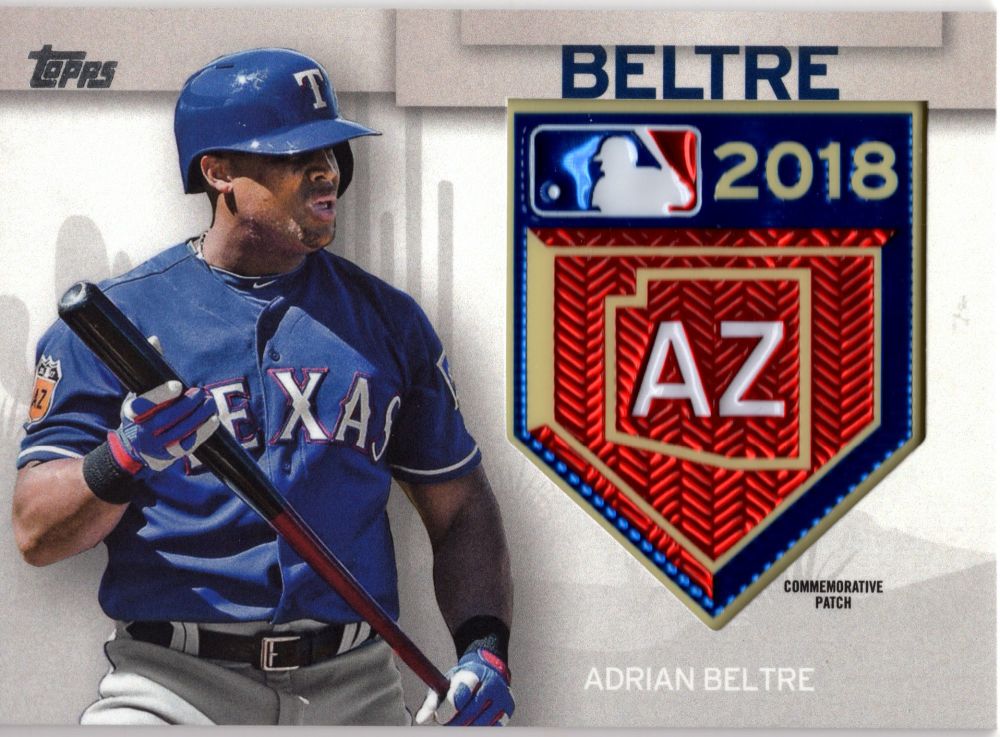 2018 Topps Baseball Series One ADRIAN BELTRE Spring Training Commemorative Patch #STP-ABE